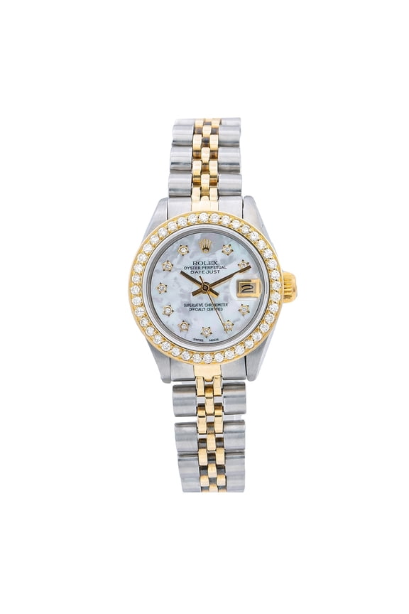 Pre-Owned PreOwned Rolex LadyDatejust 6917 White Diamond Dial With 0.90 CT Diamonds