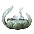 thumbnail image 1 of Soporte de Quemador de cerámica Zulema Ciervo Lotus Budista para Decoración del hogar, 1 of 8