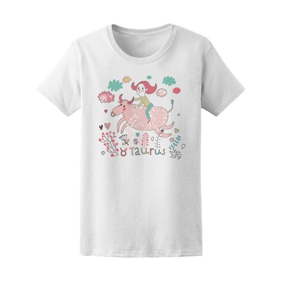 Cute Zodiac Taurus Girl Nature Tee Women's -Image by Shutterstock