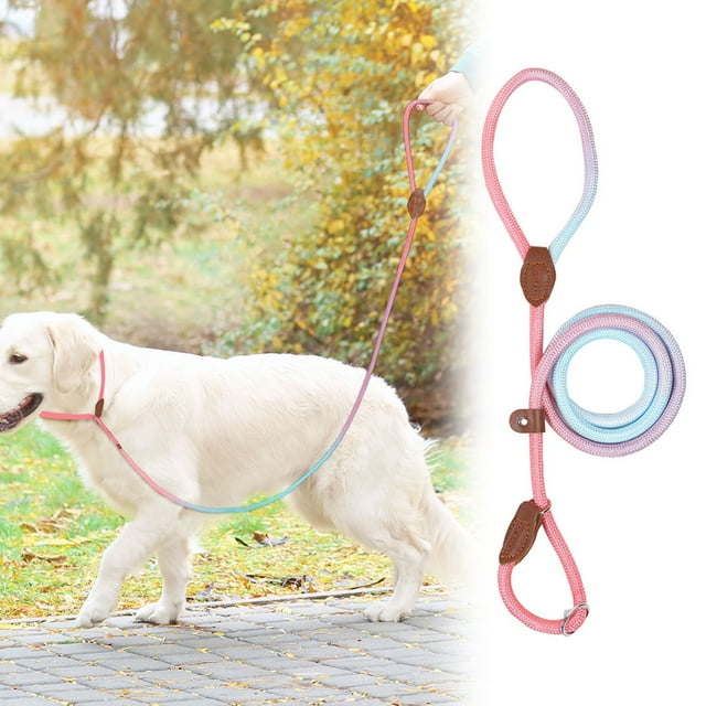 Durable Nylon Dog Training with Adjustable Pull Strap for Outdoor Adventures and Secure Control During Hiking Camping Activities