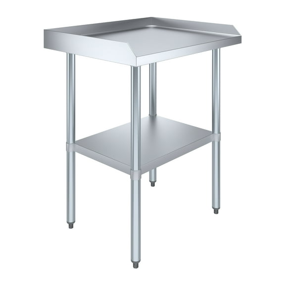 AmGood 30" Long x 24" Deep Commercial Work Table with Backsplash and Sidesplashes | Stainless Steel Prep Table for Kitchen, Restaurant, Garage, Laundry | NSF