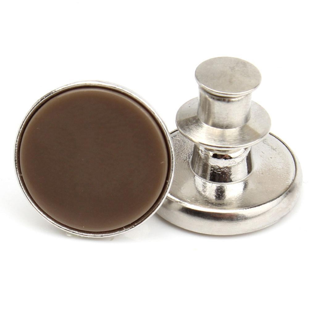 Retractable Instant Jeans Button Pins Replacement Removable No Sew Stapleless Metal Buttons for Pants Sewing Crafts DIY Clothes O9S1