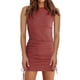 thumbnail image 1 of Minnieouse Faldas casuales Vestido estético Traje de verano Artesanía Accesorios de dama Ropa de mujer al aire libre de larga duración Vestidos rojo ladrillo S, 1 of 6