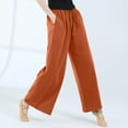 thumbnail image 4 of UYISJ Women Palazzo Dance Pants Wide Leg Loungewear Flowy Pants for Work Out, Yoga Orange L, 4 of 6
