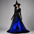 thumbnail image 2 of Gothic Renaissance Dress Women's Witch Costume, Victorian Medieval Cosplay Halloween Dress, Vintage Costume for Cosplay Party, 2 of 7