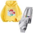thumbnail image 5 of Conjunto de sudadera con capucha de La Sirenita de Disney para niñas de 3 a 14 años, sudadera informal de calle kawaii, traje de camión para niños, 5 of 5