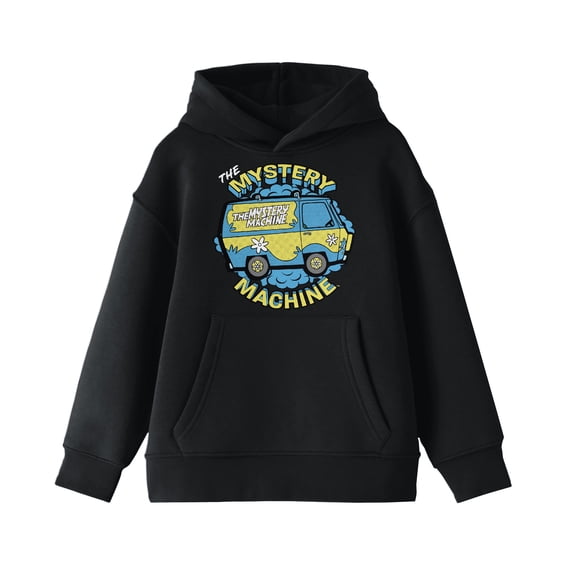 Scooby Doo Mystery Machine Boy's Black Sweatshirt-XS