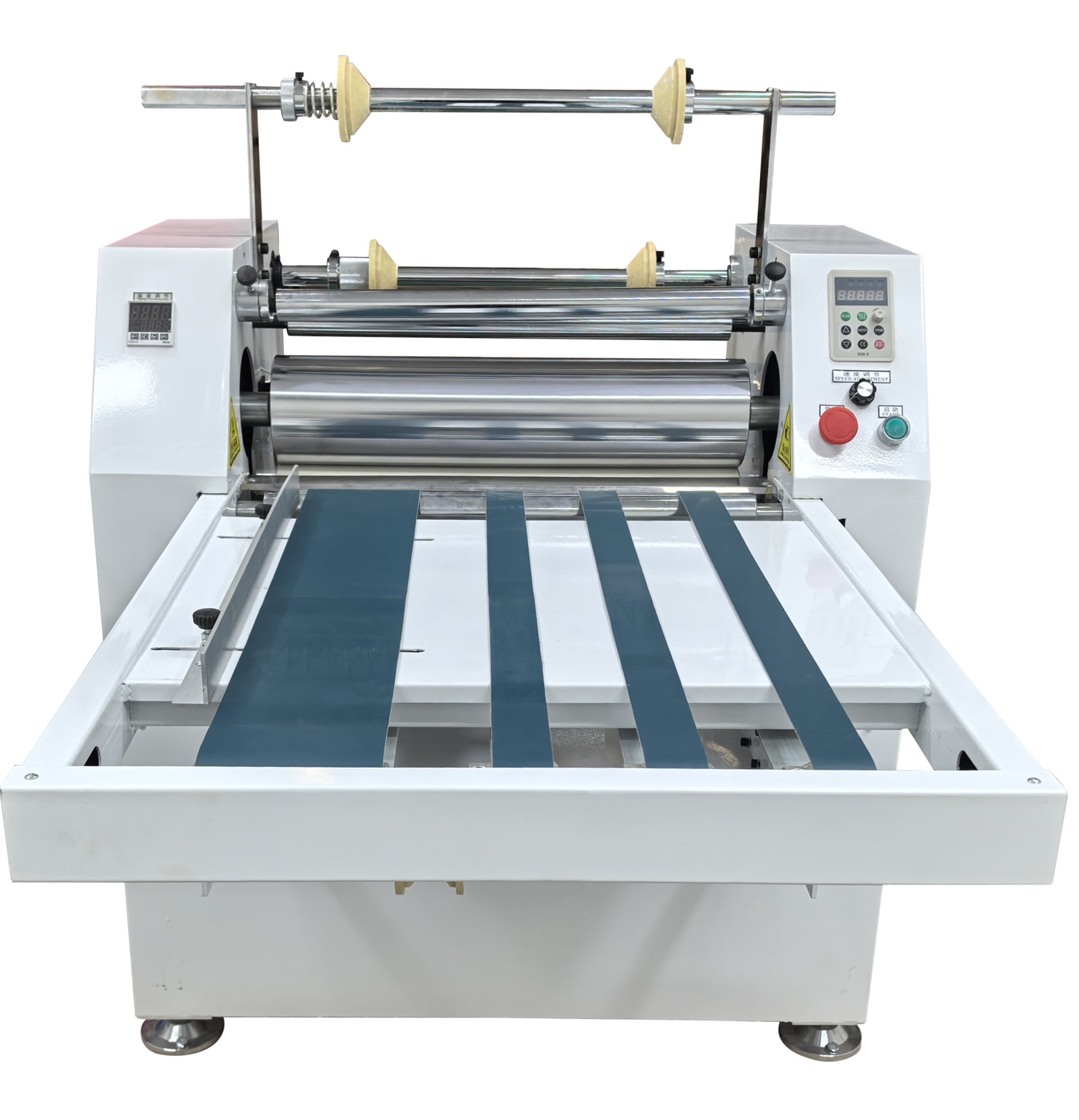 Steel Roller Thermal Laminator Film Hot Roller Laminating Machine with Conveyor Belt and Winding System
