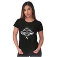 thumbnail image 4 of Funny UFO Alien Abduction Humor Womens Slim Fit Graphic Tee Brisco Brands X, 4 of 5