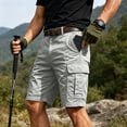 thumbnail image 5 of Zimjoy Men's Cargo Shorts Multi Pocket 9" Inseam Outdoor Tactical Work Hiking Belt Loop Casual Knee Length Bottoms for Casual Work Summer Outdoor Light Gray 3XL, 5 of 8
