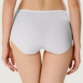 thumbnail image 4 of Bigersell Postpartum Underwear Clearance Cotton Seamless Underwear Women Boyshort Thongs Panty Style P-1275 Cotton Plus Size Panties Seamless Thongs Briefs Mid Waist Women Cheeky Panties White XXL, 4 of 8