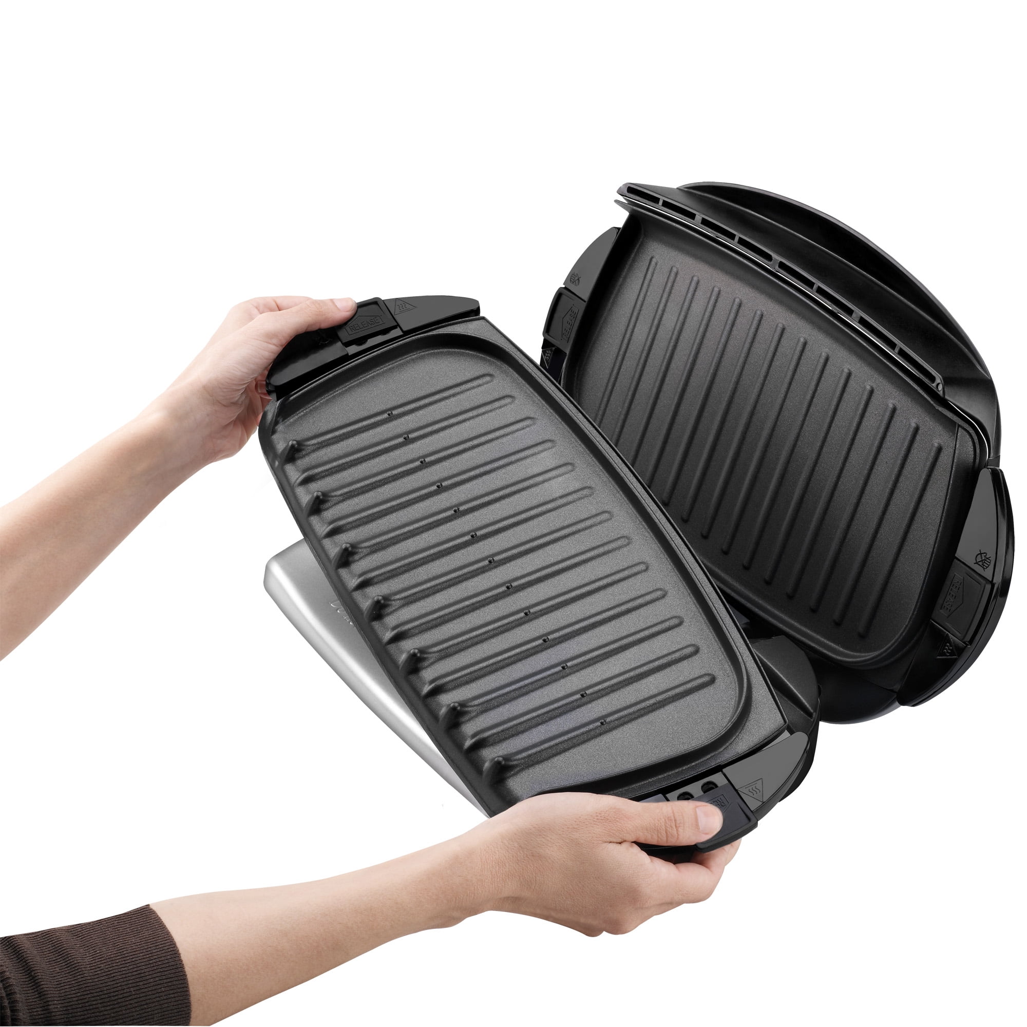 George Foreman 5-Serving Removable Plate Grill and Panini Press, Platinum,  GRP472P 