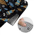 thumbnail image 5 of Yiaed Space Rockets Print Bathroom Mat Set 2 Pieces Mat Anti-Skid Pad Ultra Soft and Absorbent Bathroom Bath Mat Contour Bath Rugs for Toilet Base, 5 of 6