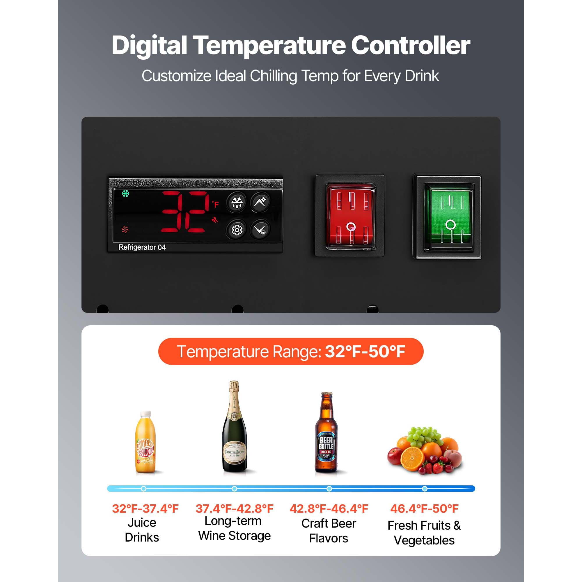 KFFKFF Commercial Merchandiser Refrigerator, 29.3 Cu.Ft / 830L Upright Cooler with Dual Glass Doors, 8 Adjustable Shelves, LED Lighting & Casters for Bars, Stores, and Supermarkets