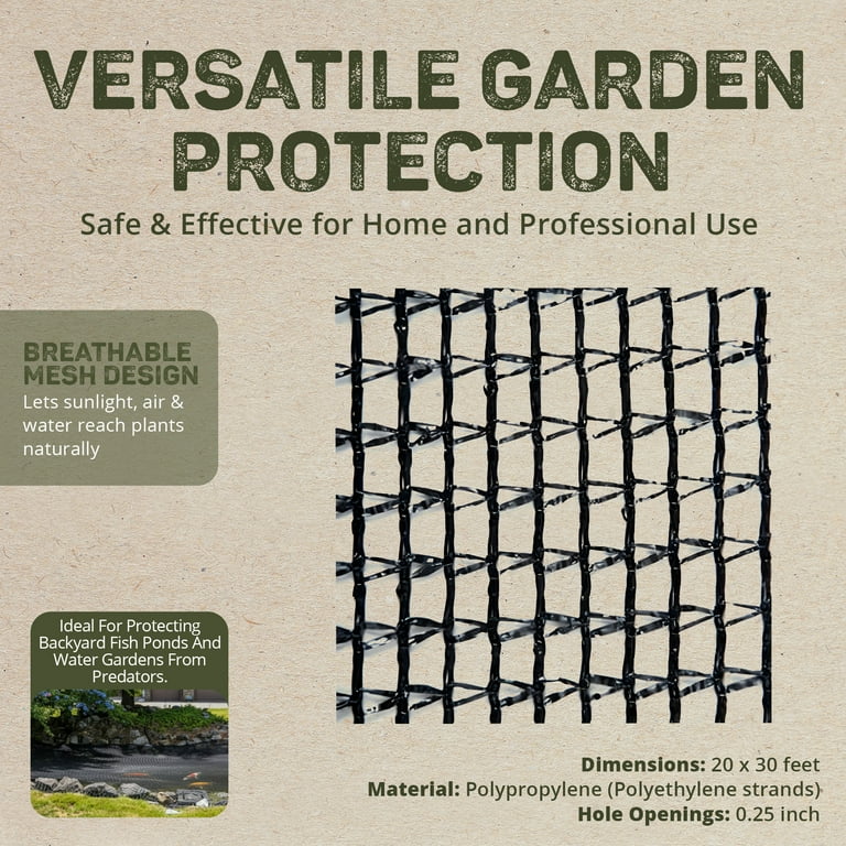 DeWitt Pond Netting Heavy-Duty Deluxe 20'x30' DeWitt Pond Netting Heavy-Duty Deluxe 20'x30'