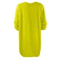 thumbnail image 4 of ClodeEU Fashion Women Winter Casual Solid Dress O-Neck Long Sleeve Sexy Dress Yellow 8(L), 4 of 6