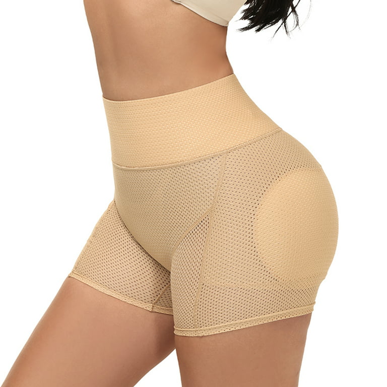 SWSMCLT Women's Padded Thigh Butt Lifter Panties Mesh Tummy Control High  Waisted Body Shaper Shorts Butt Pads Hip Underwear Hip Enhancer Shapewear  Waist Slimming Firm Compression Nude Large 