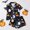 Blue, variant on Festive Halloween Pajama Shorts Set for Women Ultra-Soft Short-Sleeve Button Shirt and Coordinating Bottoms Playful Pumpkin Ghost Prints