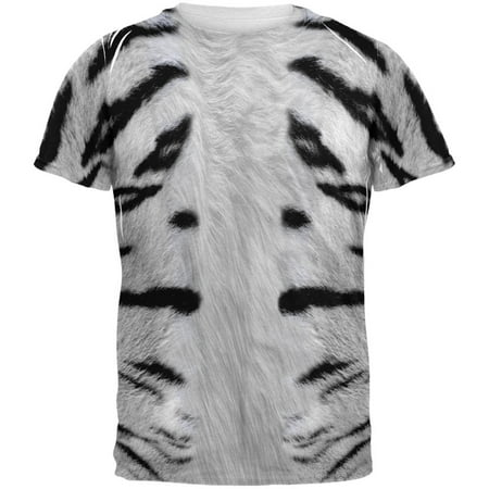 Siberian Tiger Sweatshirt - White Siberian Tiger Costume All Over Adult T-Shirt