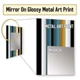 thumbnail image 3 of Designart "Classic Pinstripes In Green And Gold" Abstract Wall Mirror, Printed Green Wall Mirror, Modern Bathroom Wall Mirror, Decorative Abstract Mirror - 24x32 Inch, 3 of 5