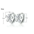 thumbnail image 3 of EOEMY Flower Women Hoop Earring 925 Silver Jewelry Creative Cubic Zircon Earring, 3 of 3