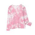 thumbnail image 5 of Cethrio Long Sleeve Tops for Girls, Crew Neck Tie Dye Casual Pullover Kids Clothes Multicolor Size 9-10 T, 5 of 6
