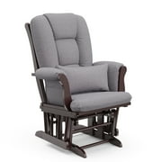 Storkcraft Tuscany Nursery Glider & Ottoman Espresso with Gray