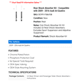 thumbnail image 2 of Rear Shock Absorber Kit - Compatible with 2009 - 2016 Audi A4 Quattro 2010 2011 2012 2013 2014 2015, 2 of 2