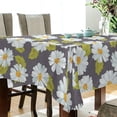 thumbnail image 3 of SKYSONIC Daisy Flower Tablecloth Waterproof Washable Polyester Square Table Cover Durable Tablecloth for Kitchen Dining Table Party Decor (54 X 54 Inch), 3 of 7