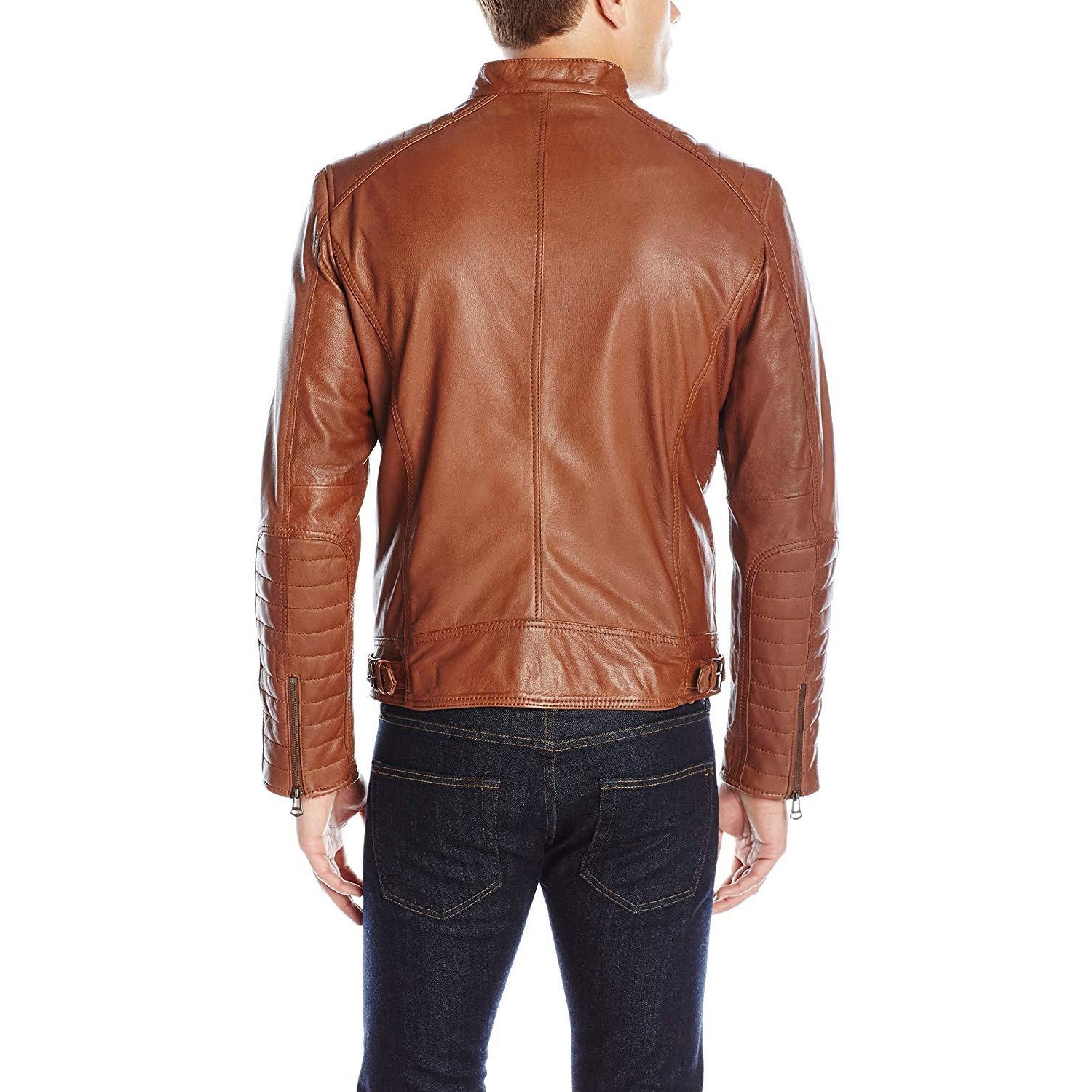 Cole haan washed leather jacket deals