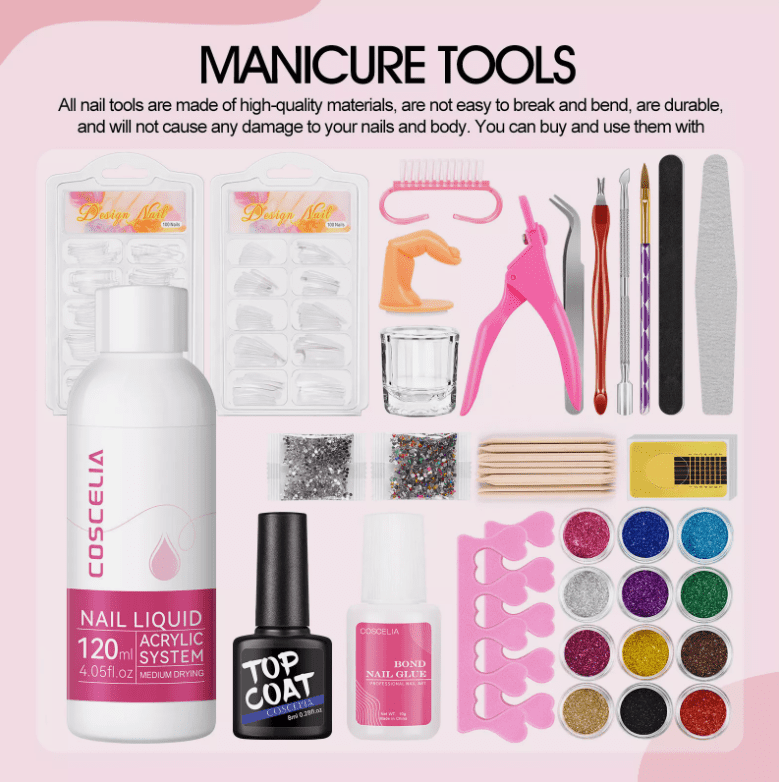 Nail Polish Kit , Nail Kit for Beginners Home DIY with Everything