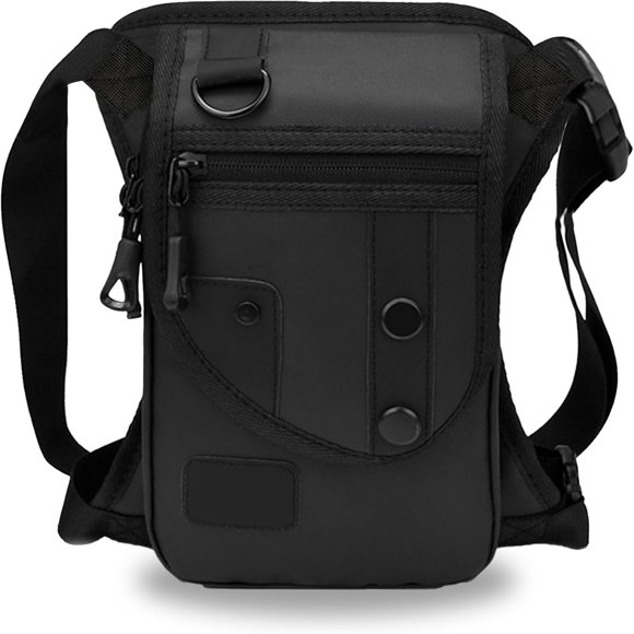 Bolsa Impermeable de Oxford para Hombre y Mujeres, Bolsa Multifuncional para Motocicleta, Senderismo y Viajes, Negra