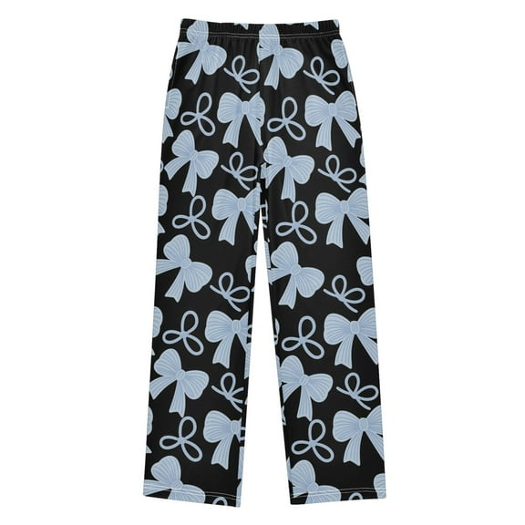 joogoo Blue Bows Pajama Pants Pj Bottoms Sleepwear Lounge L