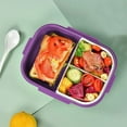 thumbnail image 4 of Luoshdecor Bento Lunch Box,Cute Plastic Lunch Container Leak-proof 3 Compartments with Water Bottle, for Work Travel, Camping ,Office, 4 of 6