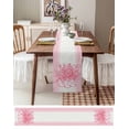 thumbnail image 6 of Table Runners 108 Inches Long Dress Scarves, Eucalyptus Pink Farmhouse Coffee/Dining/Kitchen Table Runner for Living Room, Stripes Bottle Flower Cactus Plant 13x108 Inch, 6 of 7