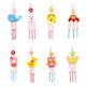thumbnail image 3 of Campanillas De Viento Diy Para Niños De 8 Uds., Campanillas De Viento De Dibujos Animados Colgantes Diy Creativas Para Niños, Juegos Artesanales Para Jardín, Accesorios De Fiesta En Casa Minnieouse BA001076-00, 3 of 6