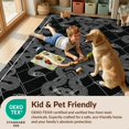 thumbnail image 4 of Design&I 6'x9' Washable Area Rug Oversized Skid-Resistant With Repeating Animal Scale Motif And Framed Border Snake Serpent Refined for Living Room, Family Indoor, 4 of 7