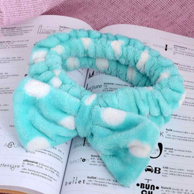 Minnieouse Precioso Grande Ducha Diadema Lazo Punto Rayas Tiras Ba?o Spa Maquillaje Type10 NO10