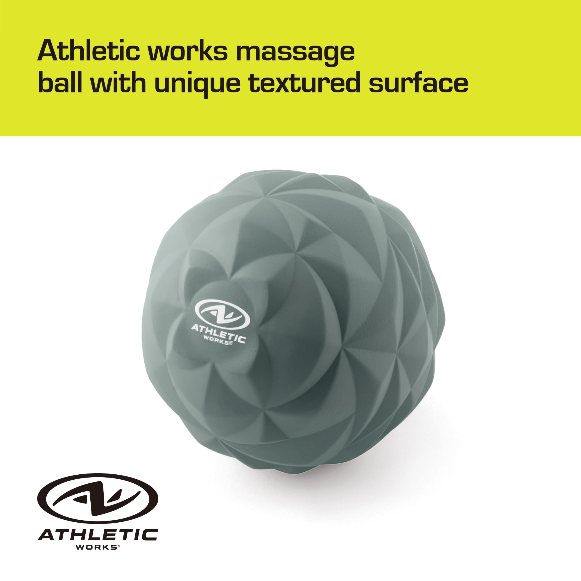(2 pack) Athletic Works Acupressure Massage Ball High Quality PU Material dia 3in and your On - the - Go Muscle Relief Solution
