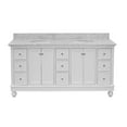 thumbnail image 3 of Bella 72" Double Bathroom Vanity with White Cabinet and Carrara Marble Top, 3 of 5