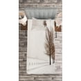 thumbnail image 3 of Ambesonne Nature Quilted Bedspread Set 2 Pcs, Snow Winter Frozen, Twin Size, White Brown, 3 of 3