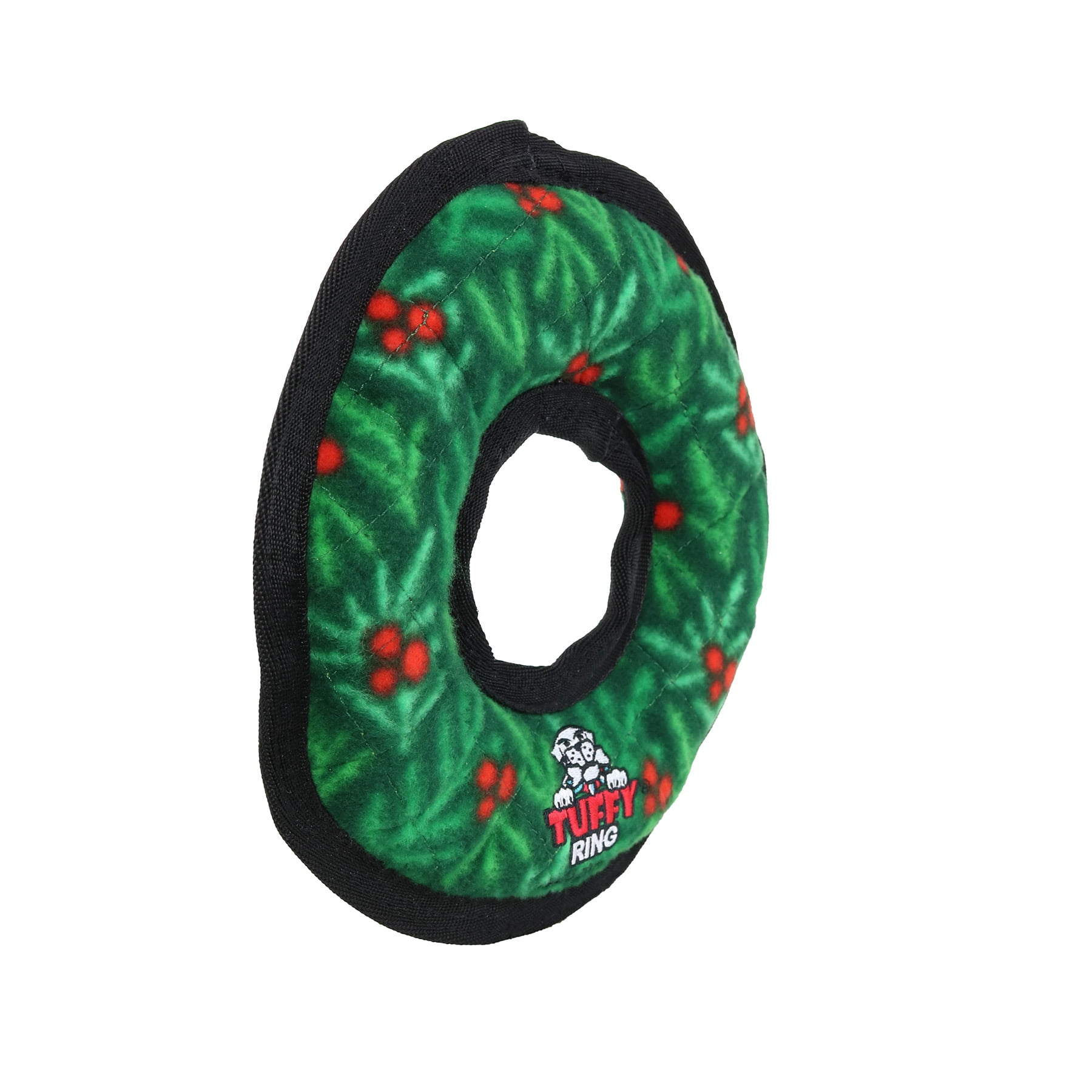 Tuffy Medium Ring Wreath, Durable Plush Squeaky Dog Toy
