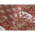 thumbnail image 4 of Ambesonne Gothic Quilted Bedspread Set 3 Pcs, Baroque Floral Skulls, Queen Size, Ruby Cocoa White, 4 of 5