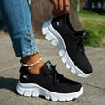 thumbnail image 5 of Women's mesh Breathable Sneakers Comfortable Casual Lace Up Platform Running Shoes Lightweight Non Walking Shoes With Design Thick Sole Versatile For Spring And Summer Wear, 5 of 8