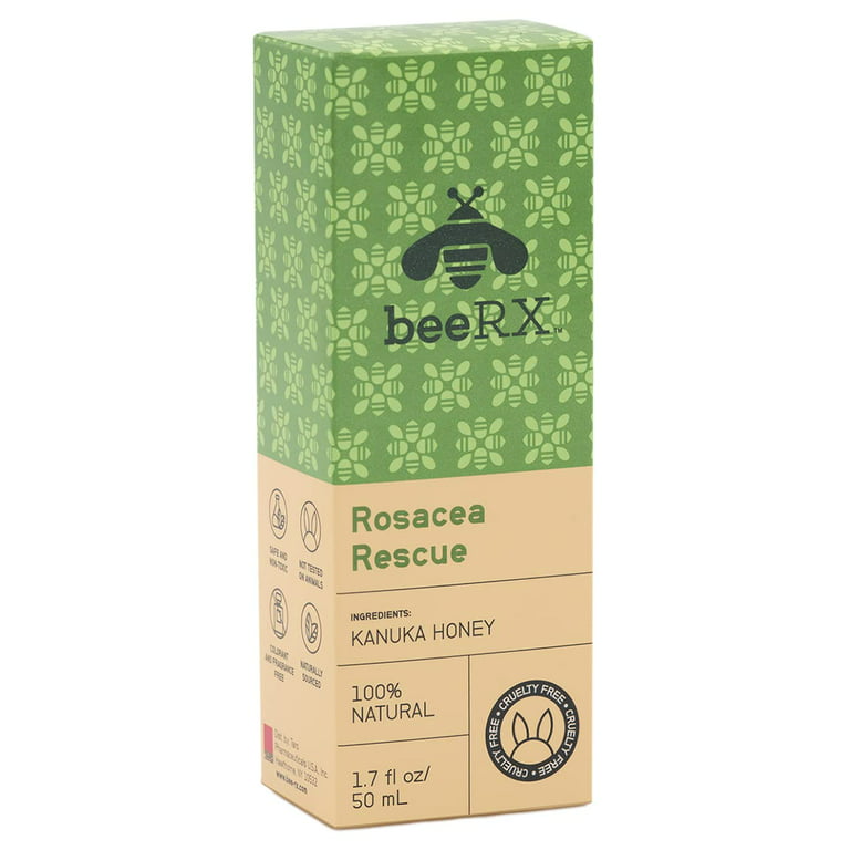Bee Rx Rosacea Rescue Natural Kanuka Honey Redness Relief for Face Cream - Rosacea Treatment, Moisturizer Care Product - Walmart.com
