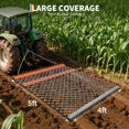 thumbnail image 3 of Royalbelle Drag Harrow, Rust-Resistant Chain Field Leveler with Front Rear Trays, UTV Tractor Attachment, 5FT x 4FT, Orange, 3 of 7