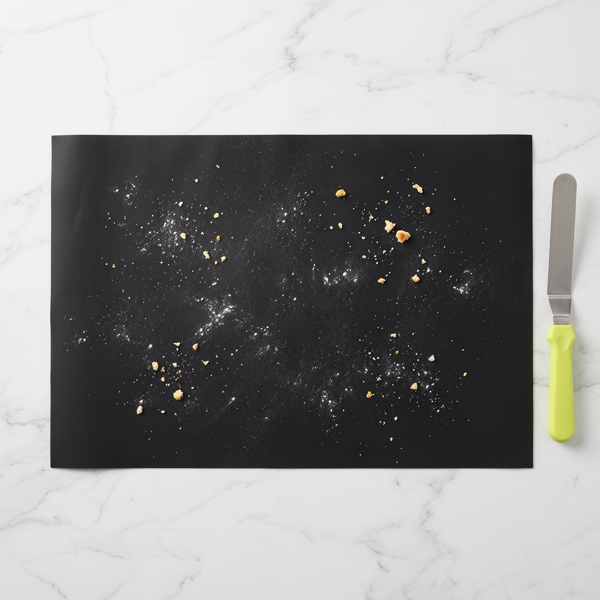 Unique Bargains Non Stick Silicone Bottom Mat for Electric Microwave Grill Black 60"x15.7"