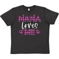thumbnail image 3 of Inktastic My Nana Loves Me Hearts in Pink Plaid Youth T-Shirt, 3 of 5