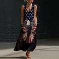 thumbnail image 2 of VBVC Women's Floral V-Neck Sleeveless Maxi Dress,Button Detail Loose Flowy Dress For Women,Ladies' Casual Patriotic Summer Sundress with Pockets,Multicolor,S-3XL, 2 of 8