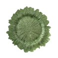 thumbnail image 3 of Irregular Glass Snowflake Plate Western Food Fruit Plate Fancy Plate Steak Plate green, 3 of 9